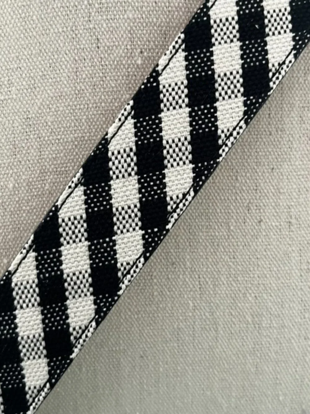 Talbots Belt Black White Check Silver Tone Buckle Size Small
